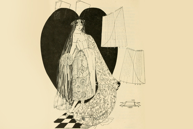 Illustration: Brautkleid, 1922